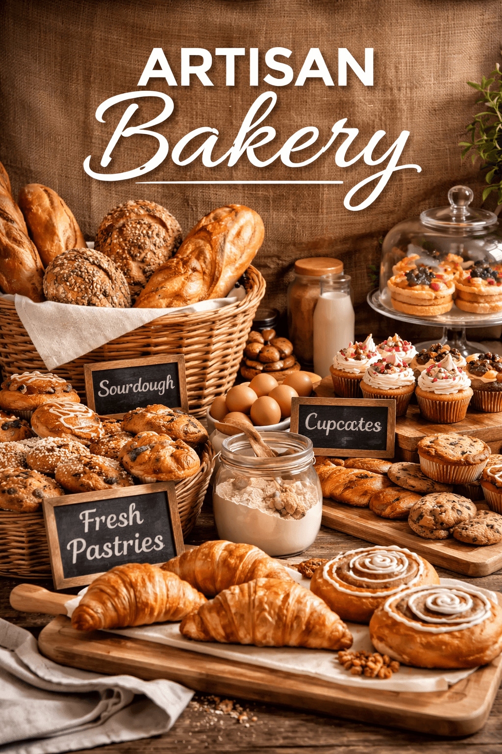 A small artisan bakery with fresh laminated pastries